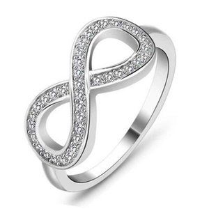 NEW Infinty Cross Diamond Sterling Silver Ring